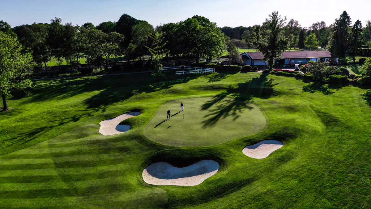 The ninth hole at Royal Waterloo, Golf Club, Belgium with Golf Planet Holidays
