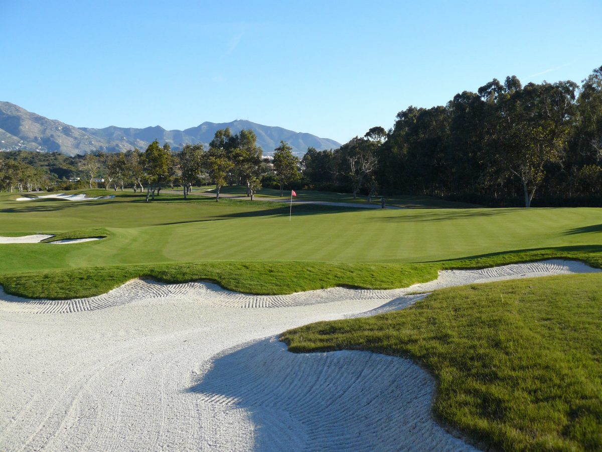 Well presented bunkers at Santana Golf Course, Mijas, Costa del Sol, Spain. Golf Planet Holidays