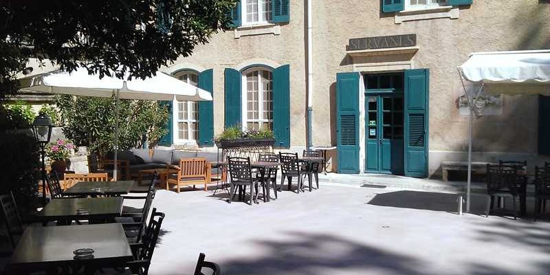 Terrace at Chateau de Servanes, Les Baux de Provence, France. Golf Planet Holidays
