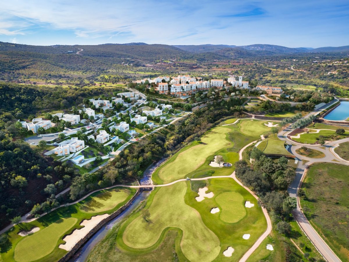 Brid's eye view of Ombria Golf Resort, Algarve, Portugal. Golf Planet Holidays