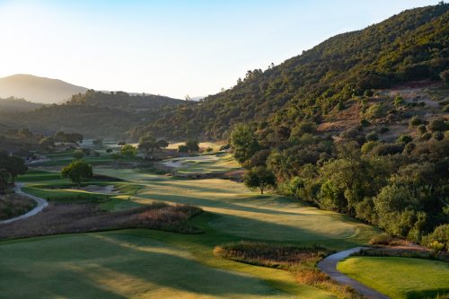 Landscape view of the Ombria Resort golf course, Algarve, Portugal. Golf Planet Holidays.