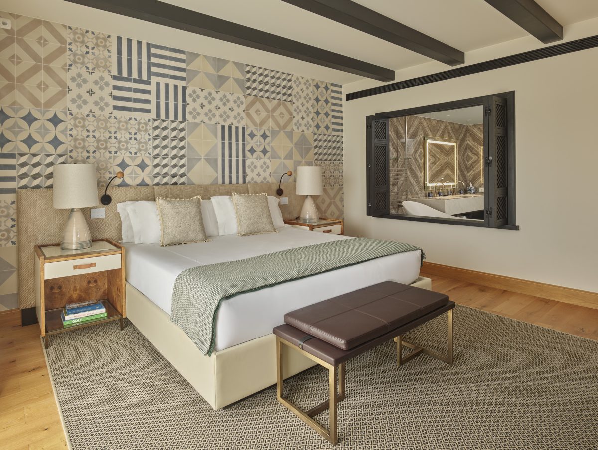 A deluxe King bedroom at the Viceroy Hotel, Ombria Resort, Algarve, Portugal. Golf Planet Holidays.