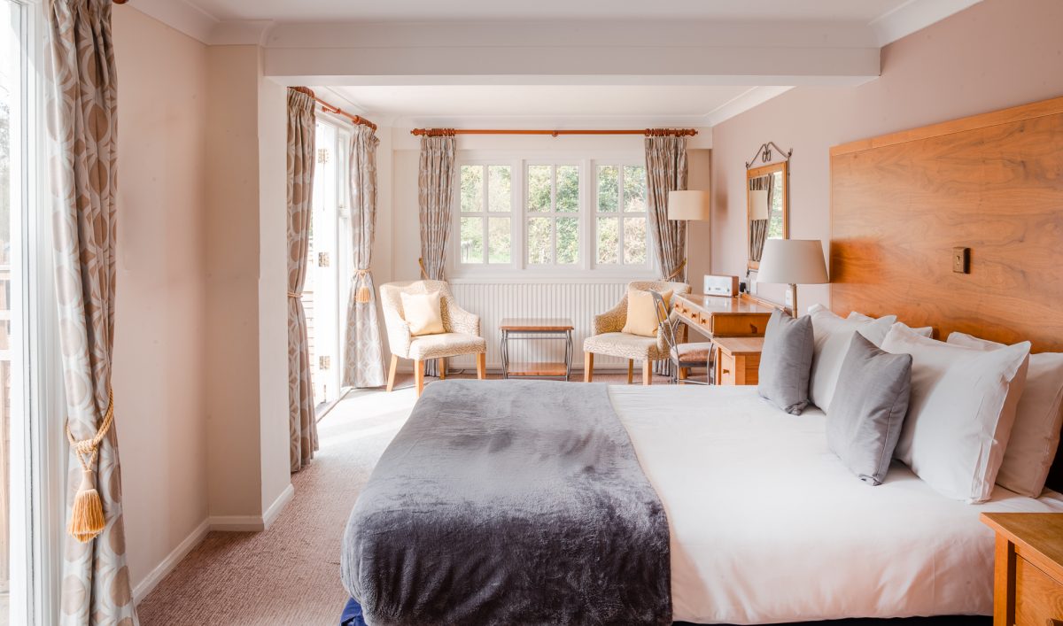Double bedroom at Thorpeness Golf Club and Hotel, England. Golf Planet Holidays