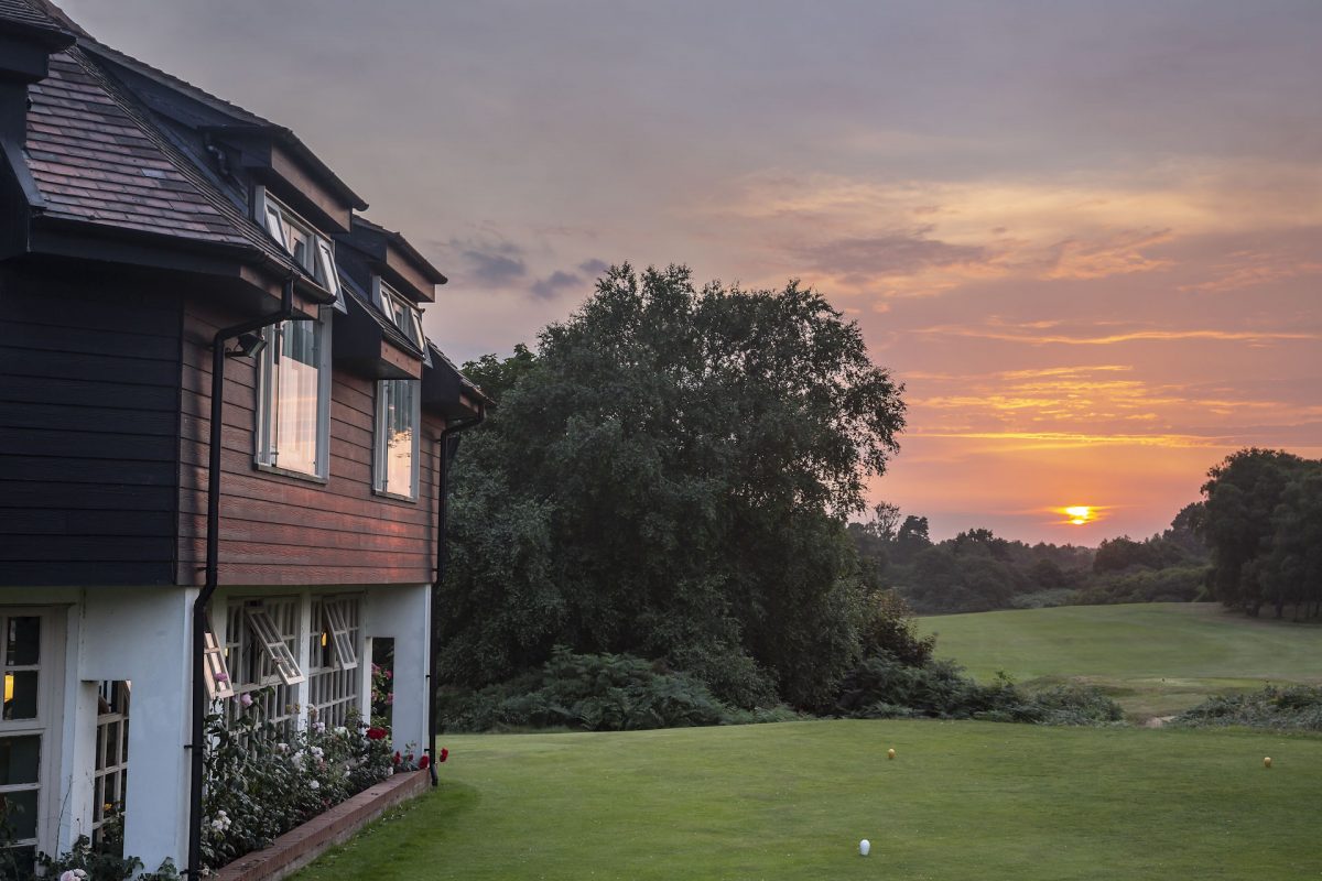 Sunset tee at Thorpeness Golf Club and Hotel, Suffolk, England. Golf Planet Holidays