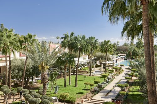 The beautiful gardens at Iberostar Club Palmeraie Marrakech, Morocco. Golf Planet Holidays