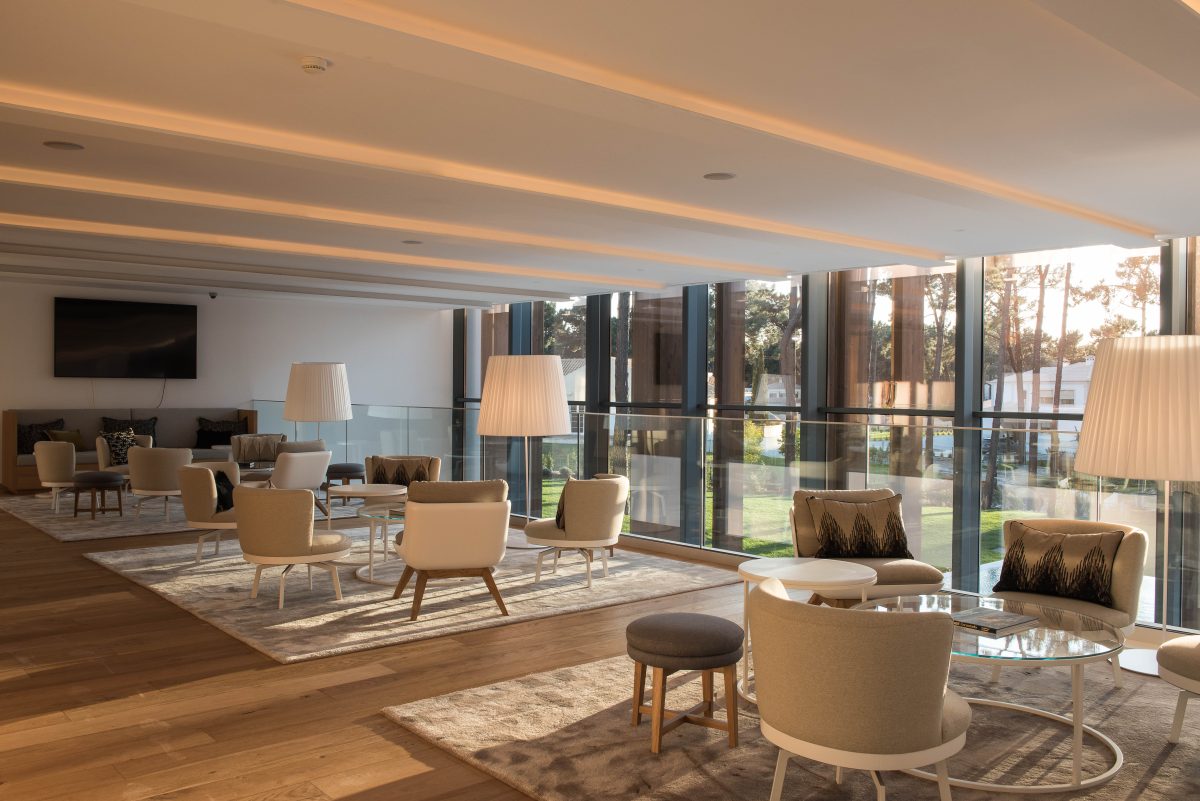 Relax in the lounge at the Aroeira Hotel, Lisbon, Portugal. Golf Planet Holidays