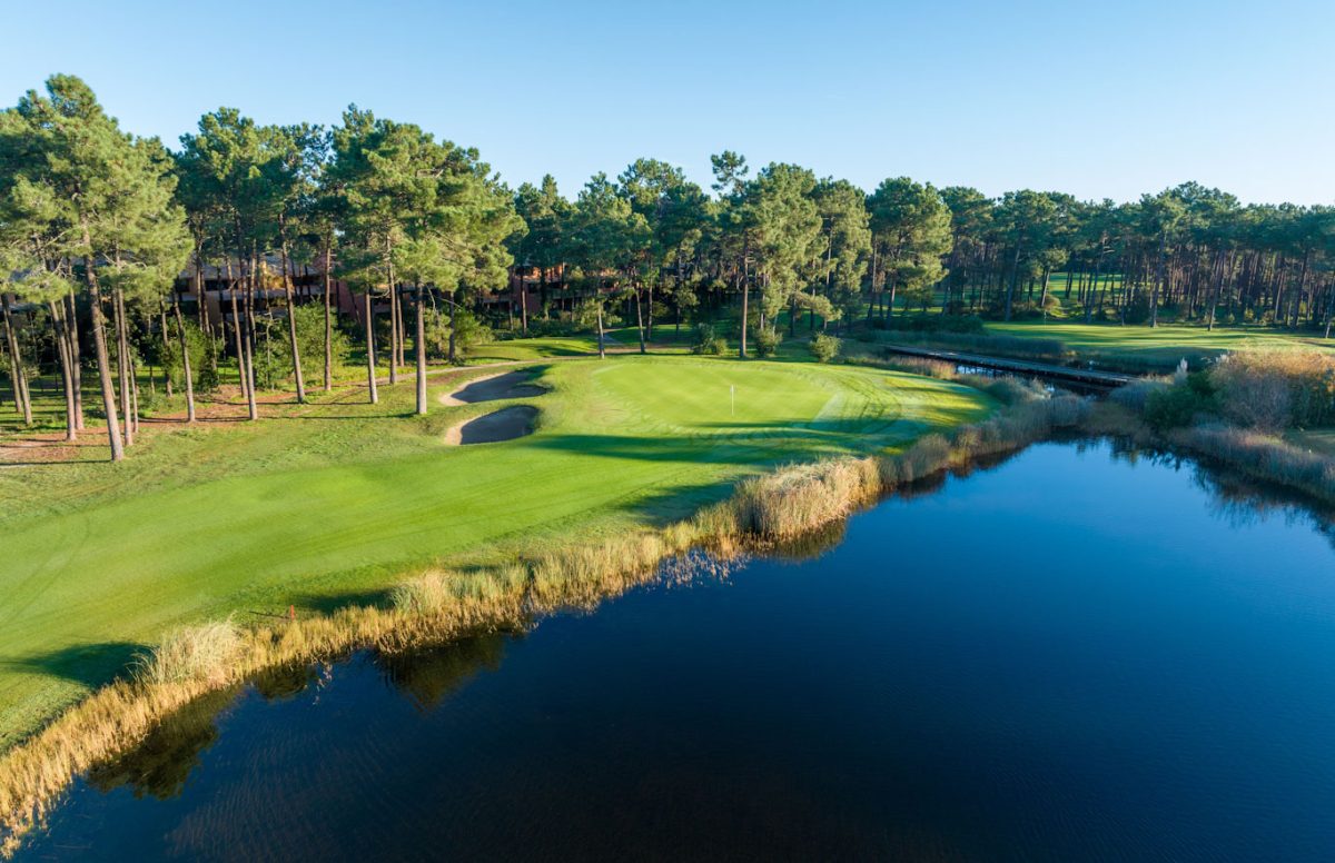 Narrow approach at The Aroeira Golf Course, near Lisbon, Portugal. Golf Planet Holidays