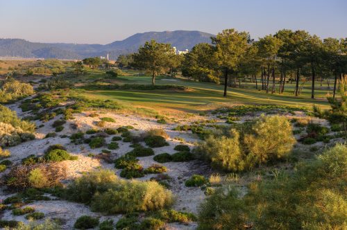 The third green at Troia Golf, near Lisbon. Portugal. Golf Planet Holidays.