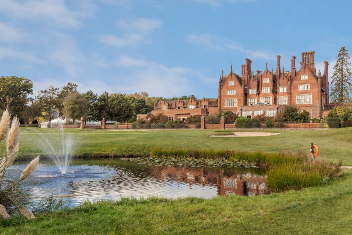 View from the golf course at Dunston Hall Hotel Spa and Golf Resort, Norwich, England. Golf Planet Holidays.