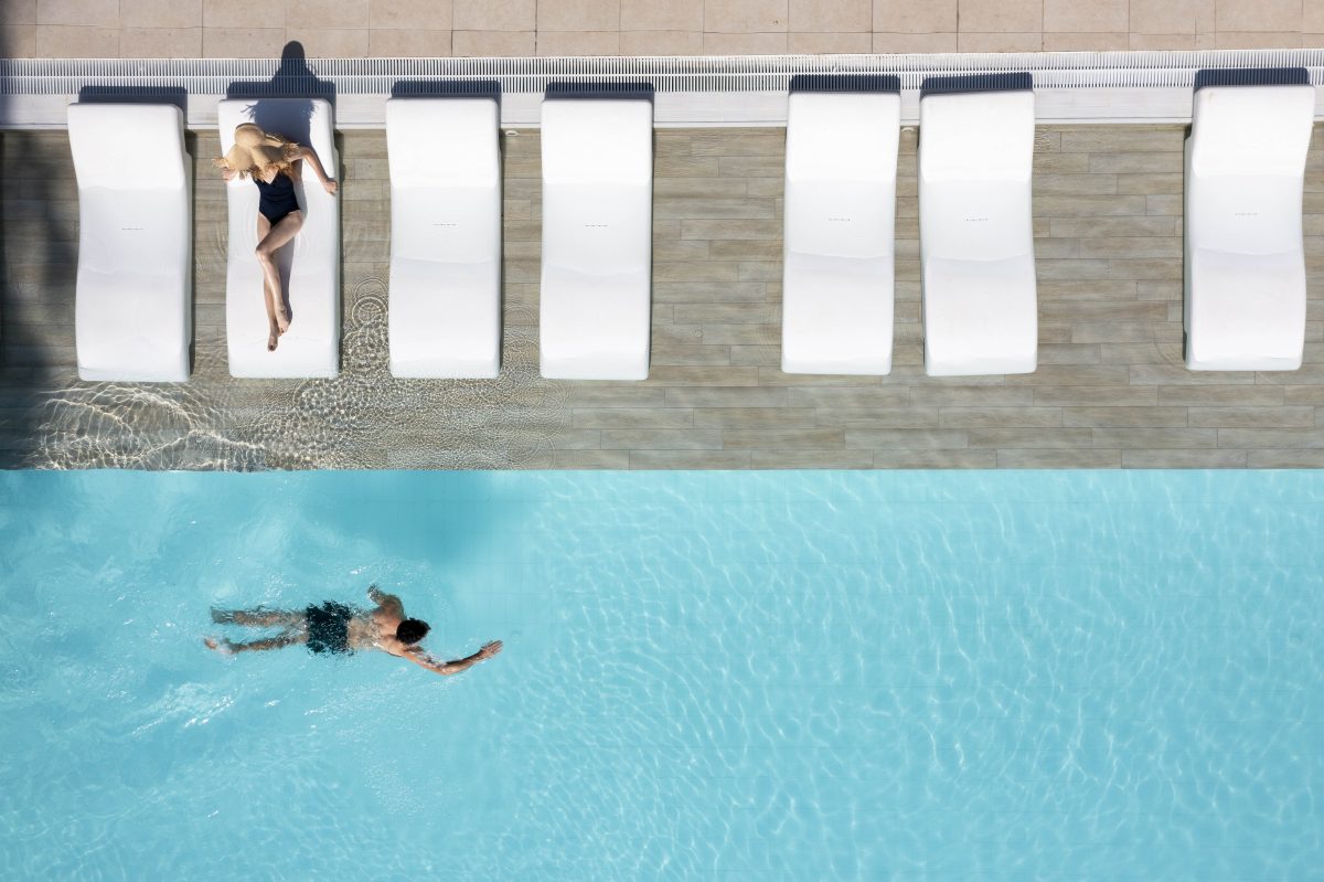 Keep your cool by the pool at the Cypria Maris Beach Hotel and Spa, Paphos, Cyprus. Golf Planet Holidays.