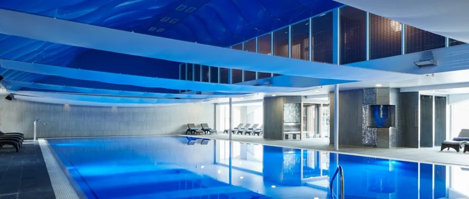 Swimming pool at Formby Hall Golf Resort and Spa Hotel. Golf Planet Holidays