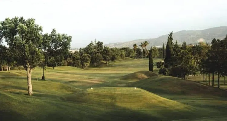 Down the third at Real Guadalhorce Golf Club, Cota del Sol, Spain with Golf Planet Holidays