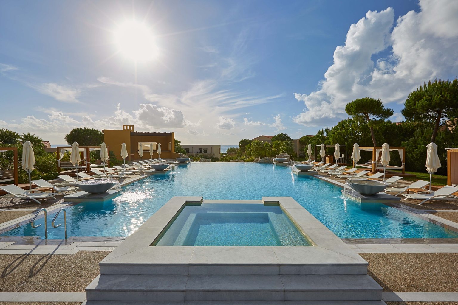 The lagoon pool at The Westin Resort Costa Navarino, Greece