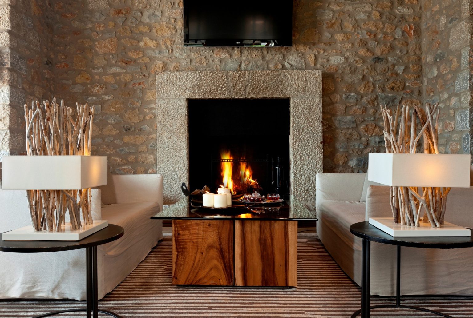 A lounge at The Westin Resort Costa Navarino, Greece