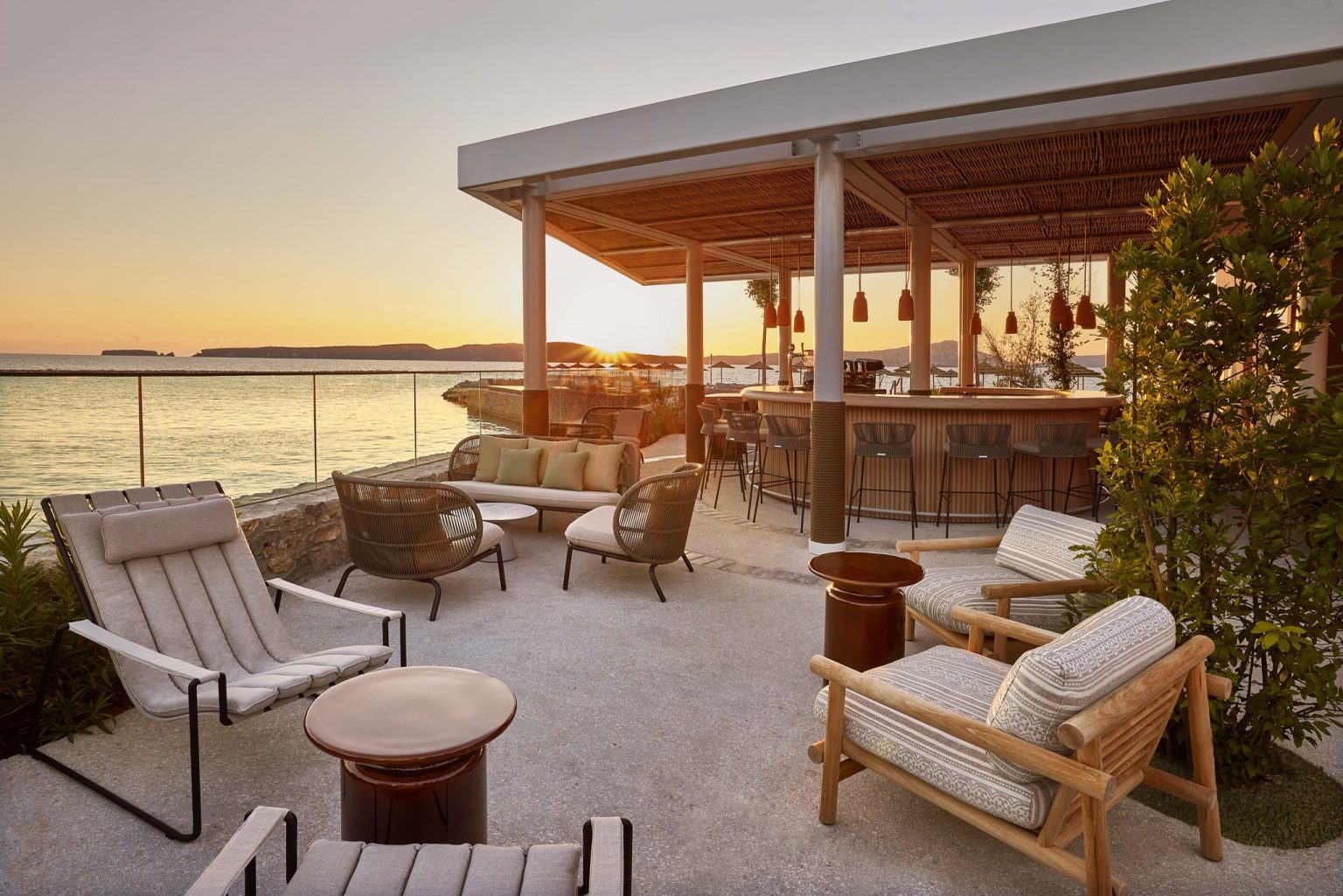 The Between bar at W Costa Navarino, Greece