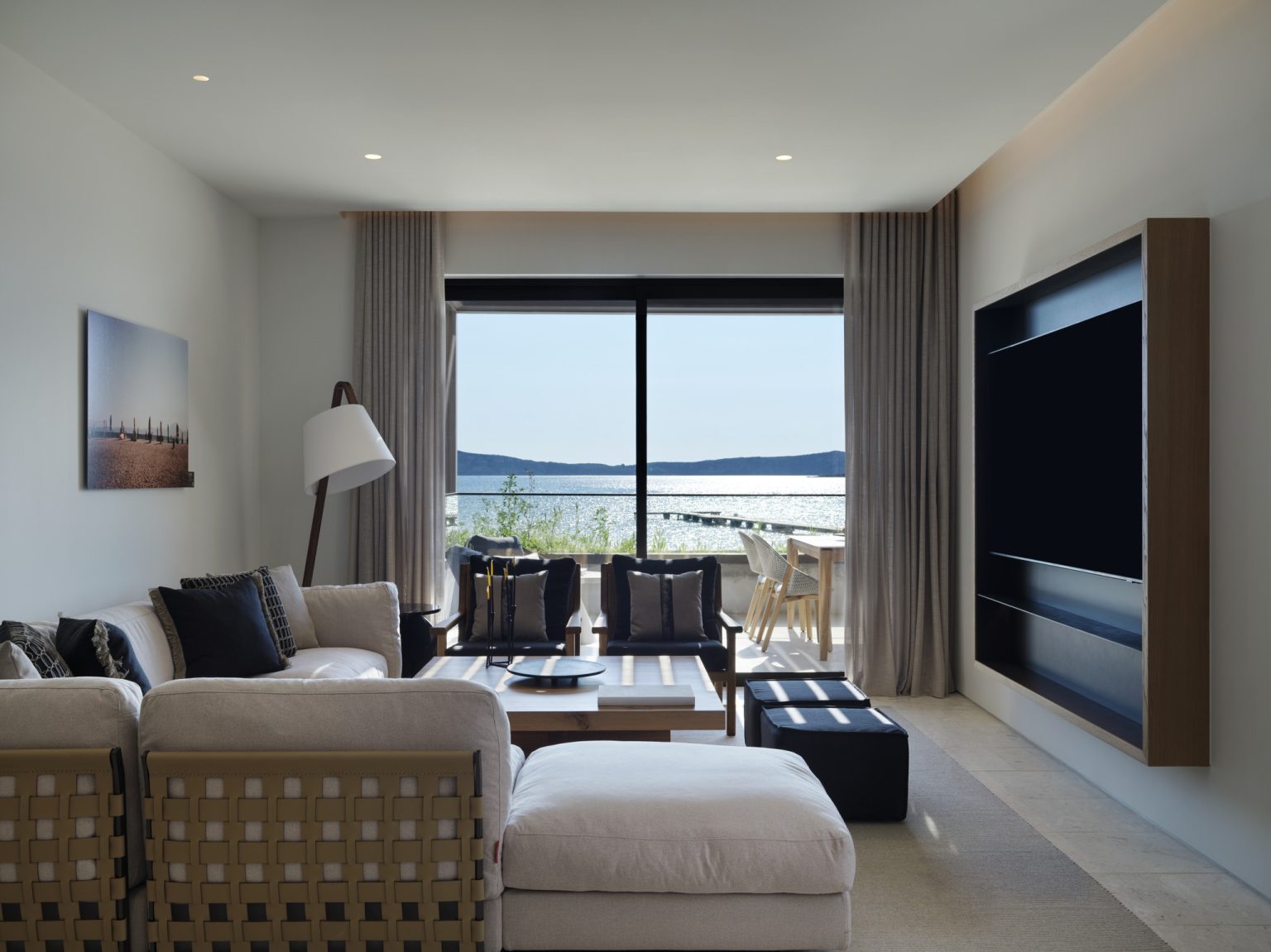 WOW Bayfront Suite living room at W Costa Navarino, Greece