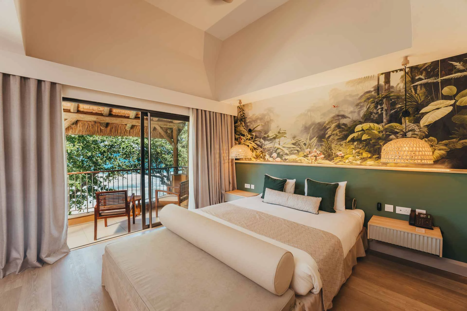 Double room at Tamarina Golf and Spa Boutique Hotel, Mauritius. Golf Planet Holidays.