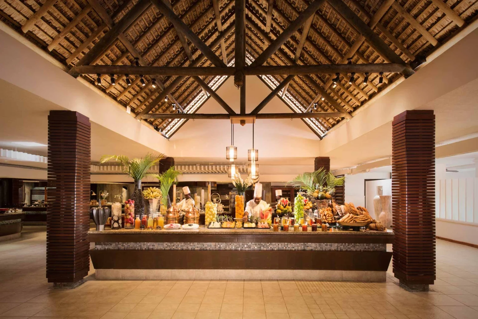 Breakfast at Belle Mare Plage, Mauritius. Golf Planet Holidays