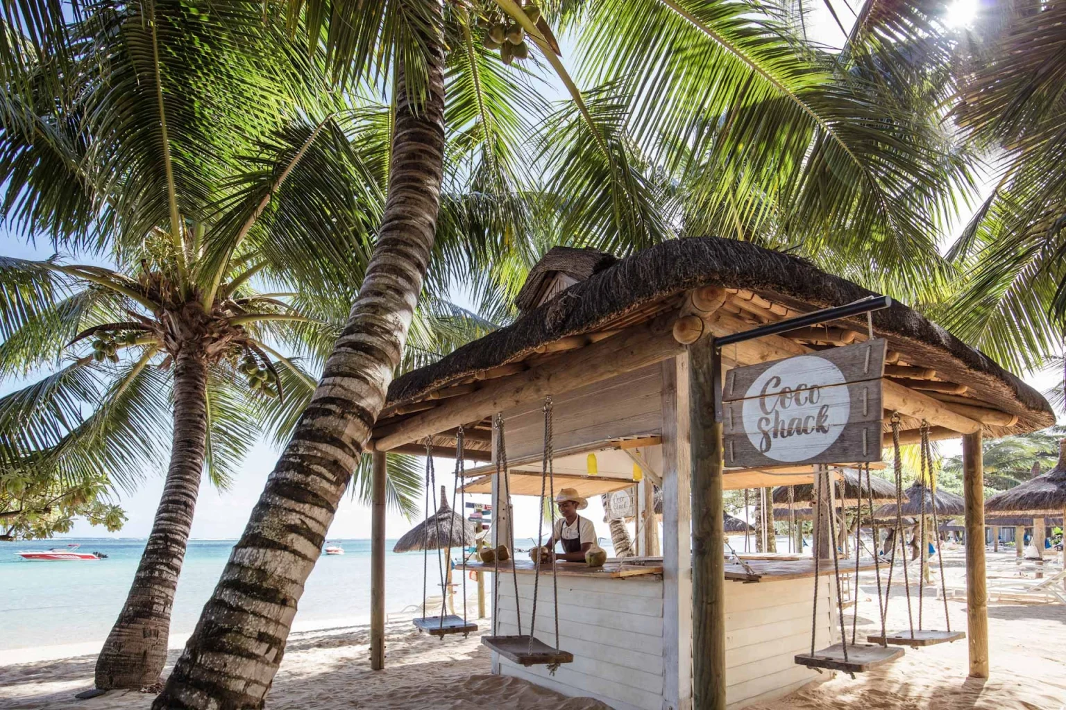 Ocean side drinks at the Heritage Awali Resort, Mauritius. Golf Planet Holidays